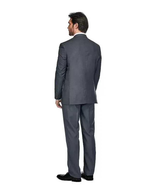 Men's Slim Fit 2-Piece Double Breasted Suit - Charcoal - 3
