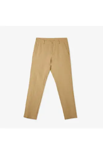 Erkek Slim Fit Chino Bej Pantolon - IXQ-Bej - 3