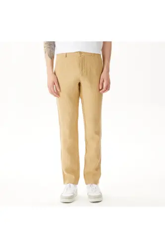 Erkek Slim Fit Chino Bej Pantolon - IXQ-Bej - 4
