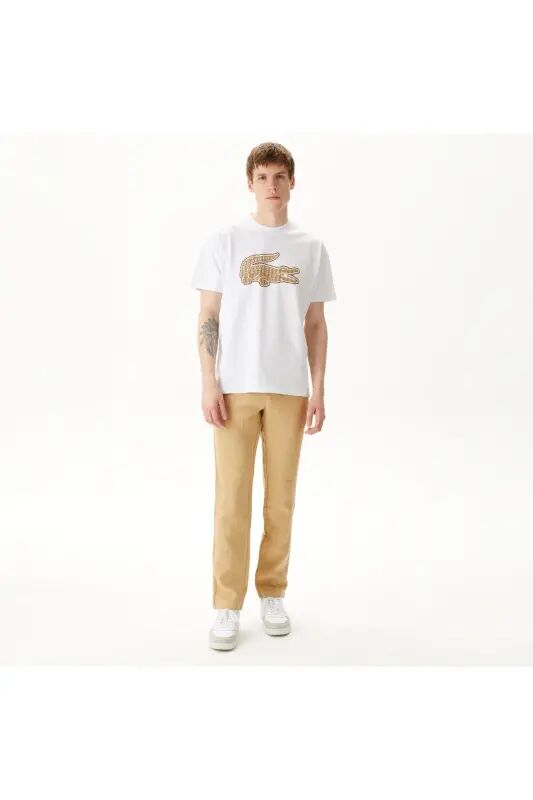 Erkek Slim Fit Chino Bej Pantolon - IXQ-Bej - Lacoste