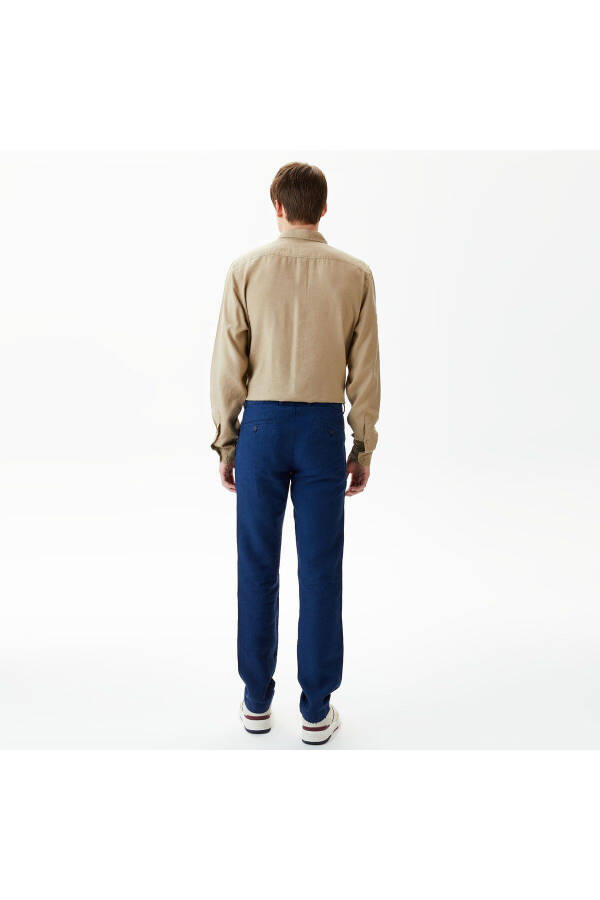 Erkek Slim Fit Chino Lacivert Pantolon - 6