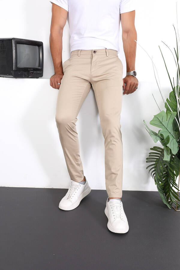 Erkek Slim Fit Chino Pantolon Lennberg - 8