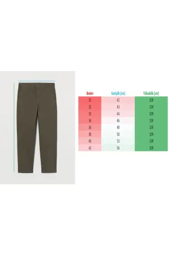 Erkek Slim Fit Chino Pantolon Lennberg - Lacivert - 7