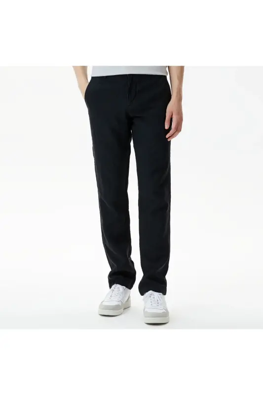 Erkek Slim Fit Chino Siyah Pantolon - 031-Siyah - 3