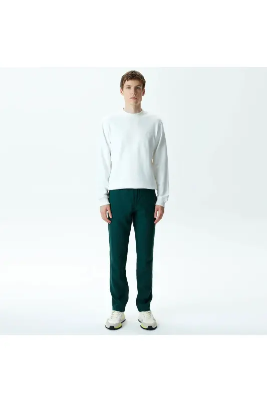 Erkek Slim Fit Chino Yeşil Pantolon - YZP-Yeşil - 1