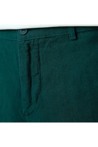 Erkek Slim Fit Chino Yeşil Pantolon - YZP-Yeşil - 5