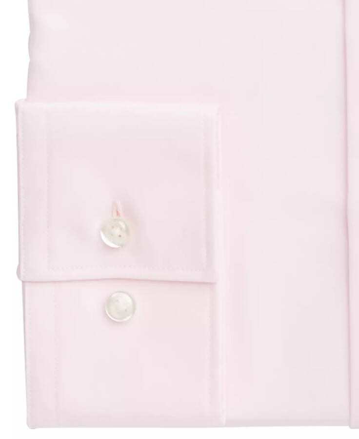 Erkek Slim Fit Düz Gömlek Açık Pembe - 3