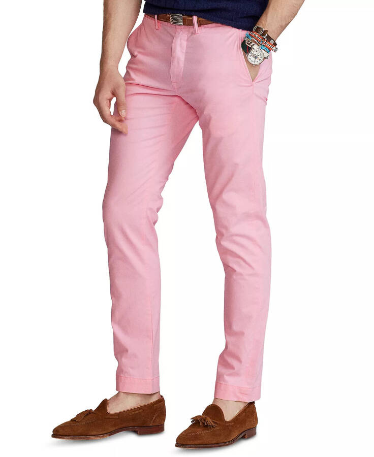 Erkek Slim Fit Esnek Chino Pantolon Karamel Pembe - 6