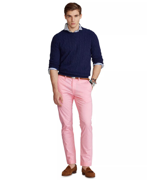 Erkek Slim Fit Esnek Chino Pantolon Karamel Pembe - 8