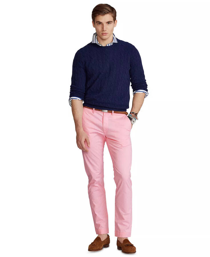 Erkek Slim Fit Esnek Chino Pantolon Karamel Pembe - 3