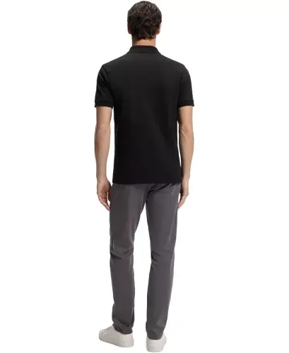 Men's Stretch-Cotton Slim-Fit Polo Shirt - Black - 6
