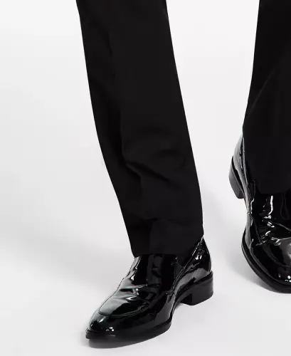 Men's Slim-Fit Stretch Black Tuxedo Pants, Created for Modazone - Black - 11