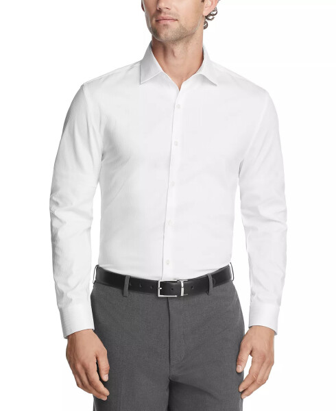 Erkek Slim Fit Esnek Streç Elbise Gömleği Beyaz - 1