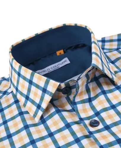 Men's Slim-Fit Geo-Print Performance Shirt - Flower Gray - SUSLO COUTURE (1)