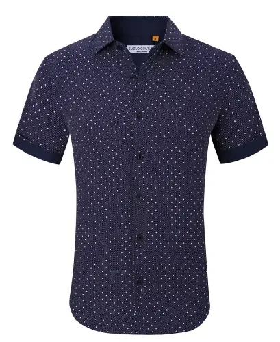 Men's Slim-Fit Geo-Print Performance Shirt-Flower Purple - 3