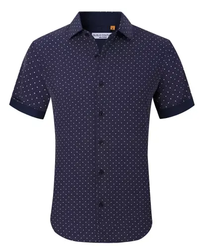 Men's Slim-Fit Geo-Print Performance Shirt-Flower Purple 