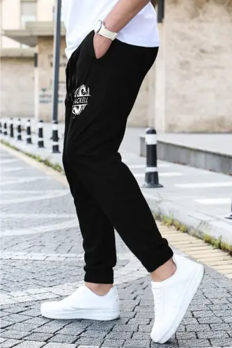 Erkek Slim Fit Jogger Eşofman Altı - Siyah Chines - BLACKJACK GIYIM (1)