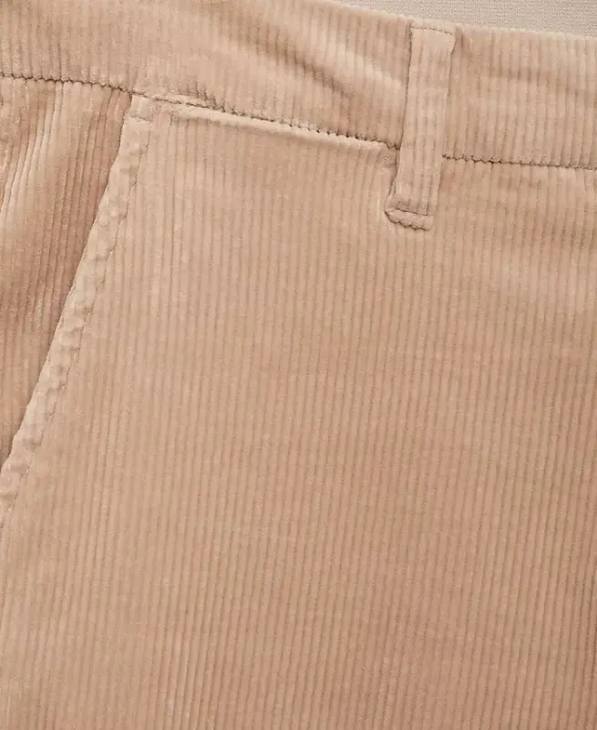 Men's Slim-Fit Corduroy Pants - Beige - 2
