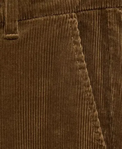 Men's Slim-Fit Corduroy Pants - Beige - 7