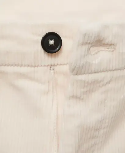 Men's Slim-Fit Corduroy Pants - Ecru - 3