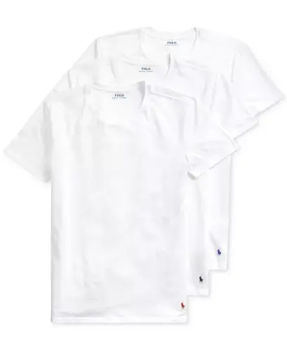 Men's 3-Pack Slim-Fit Classic Cotton Crew Undershirts - White - 1