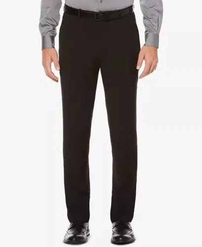 Men's Slim-Fit Dress Pants - Black - 1