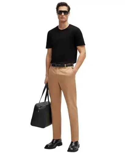 Men's Slim-Fit Mercerized-Cotton T-shirt - HUGO BOSS (1)