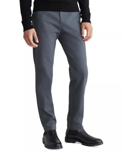 Men's Slim-Fit Modern Stretch Chino Pants-Forged Iron - Calvin Klein (1)