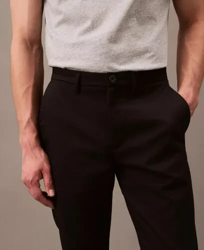Men's Slim-Fit Modern Stretch Chino Pants-Black - Calvin Klein (1)