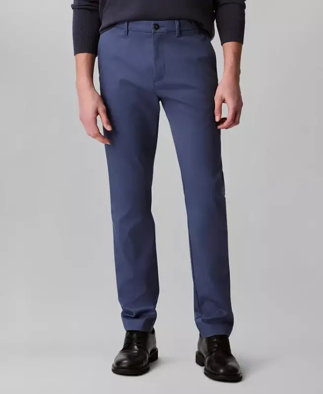 Men's Slim-Fit Modern Stretch Chino Pants - Vintage Indigo - 2