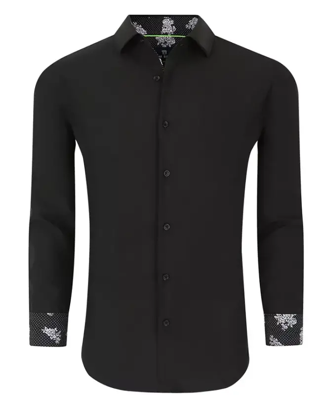 Erkek Slim Fit Performans Düz Düğmeli Gömlek - 6