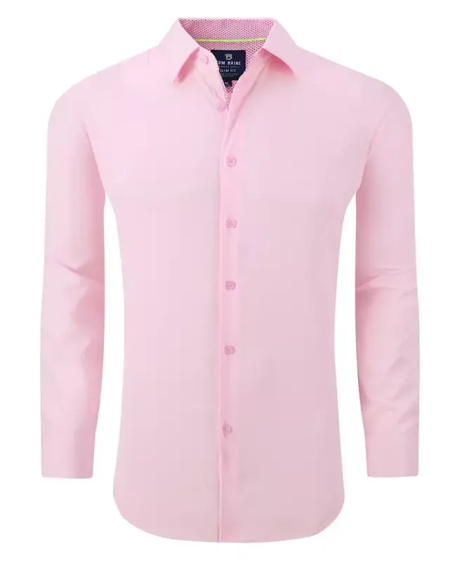 Men's Slim Fit Performance Solid Button Down Shirt - TOM BAINE
