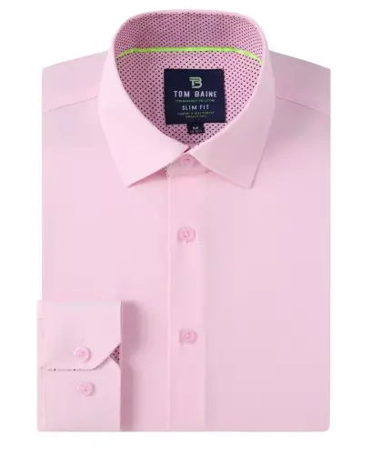 Men's Slim Fit Performance Solid Button Down Shirt 