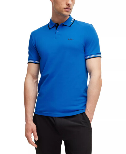 Erkek Slim Fit Polo Tişört Açık Mavi - 8