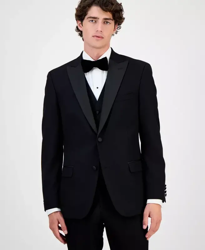 Men's Slim-Fit Tuxedo Jackets, Created for Modazone - Black - 1