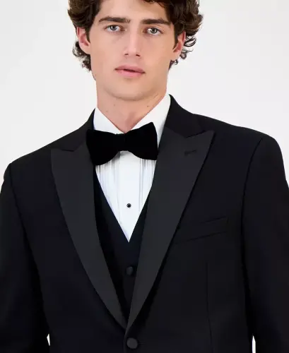 Men's Slim-Fit Tuxedo Jackets, Created for Modazone - Black - 3