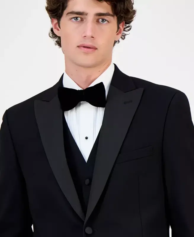 Men's Slim-Fit Tuxedo Jackets, Created for Modazone - Black - 3