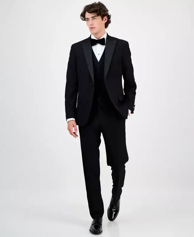 Men's Slim-Fit Tuxedo Jackets, Created for Modazone - Black - 4