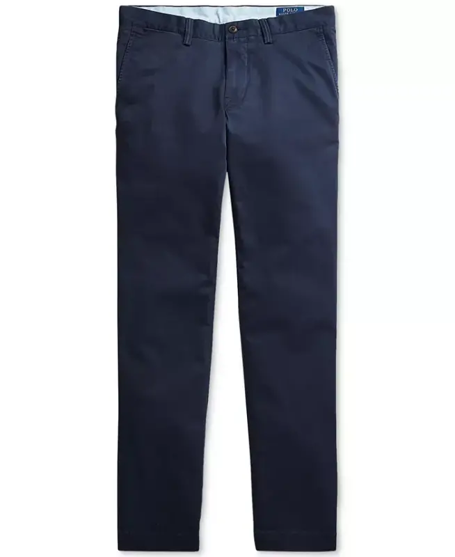 Men's Slim-Fit Stretch Chino Pants - Nautical Ink - 4