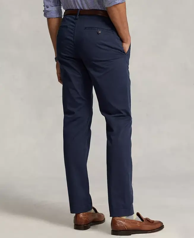 Men's Slim-Fit Stretch Chino Pants - Nautical Ink - 3
