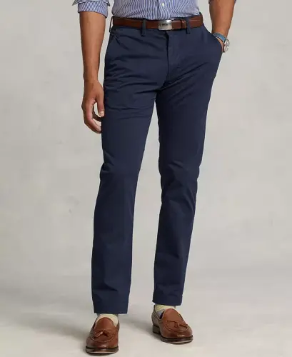 Men's Slim-Fit Stretch Chino Pants-Nautical Ink 