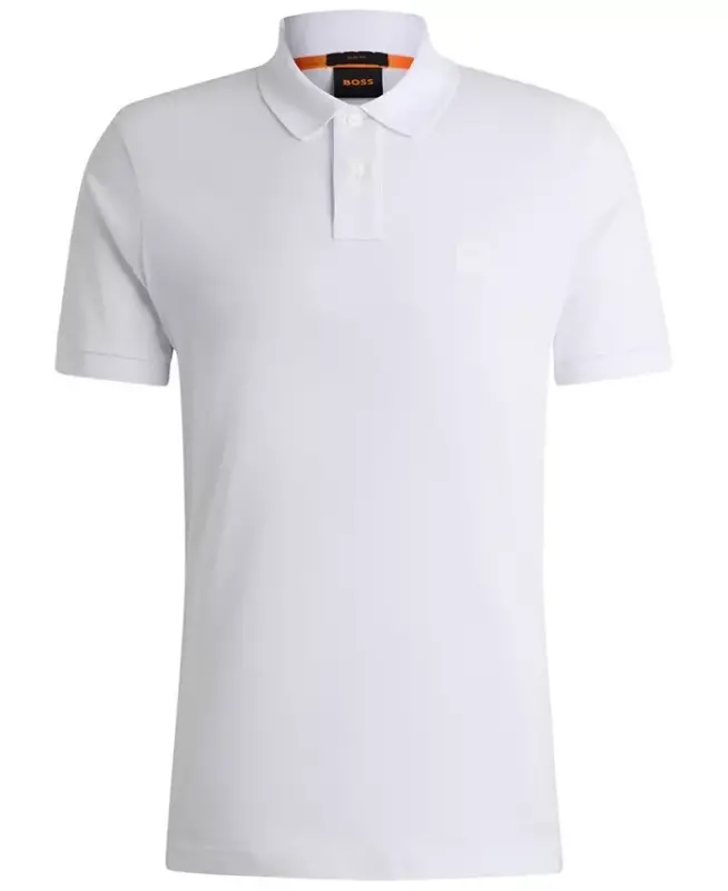 Men's Stretch-Cotton Slim-Fit Polo Shirt - White - 1