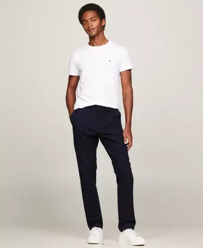 Men's Stretch Cotton Slim-Fit T-Shirt - Bright White - 4