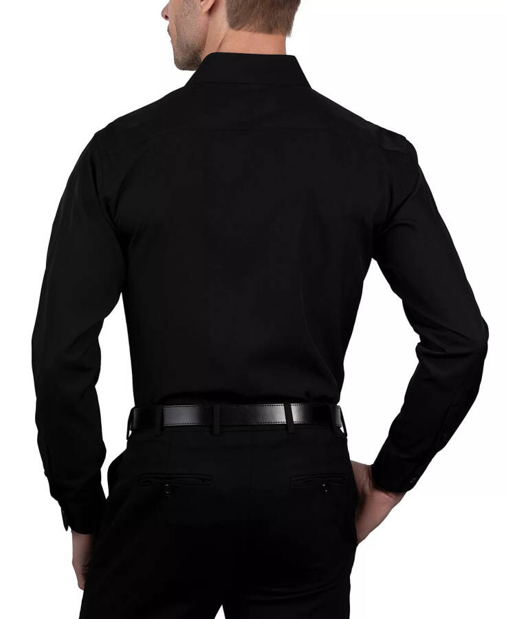 Erkek Slim Fit Süpershirt Elbise Gömleği Siyah - 3