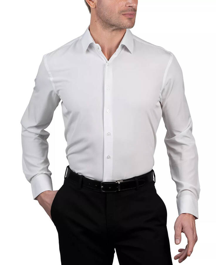 Erkek Slim Fit Süpershirt Gömlek Beyaz - 1