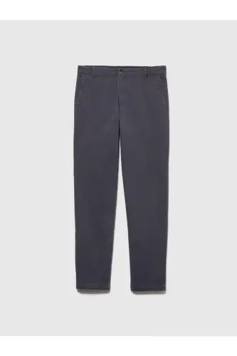 Erkek Slim Fit Vintage Efekt Chino Pantolon 323A4DM6SF02Y-SIS06W-Gri - 5