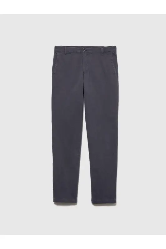 Erkek Slim Fit Vintage Efekt Chino Pantolon 323A4DM6SF02Y-SIS06W-Gri - 5