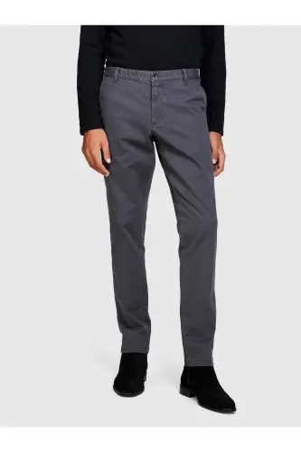 Erkek Slim Fit Vintage Efekt Chino Pantolon 323A4DM6SF02Y-SIS06W-Gri - 3
