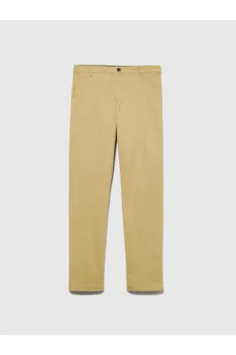 Erkek Slim Fit Vintage Efekt Chino Pantolon 323A4DM6SF02Y-SIS25R-Bej - 6