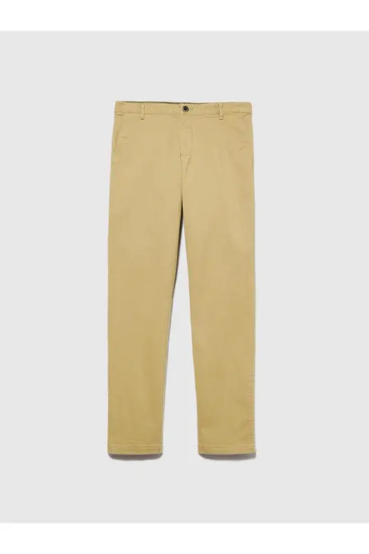 Erkek Slim Fit Vintage Efekt Chino Pantolon 323A4DM6SF02Y-SIS25R-Bej - 6